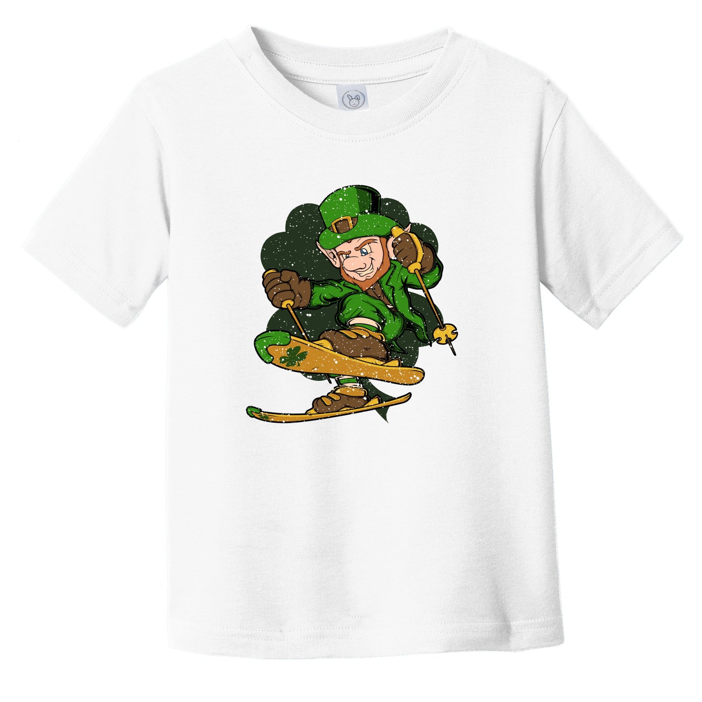 Skier Leprechaun St. Patrick's Day Skiing Infant Toddler T-Shirt