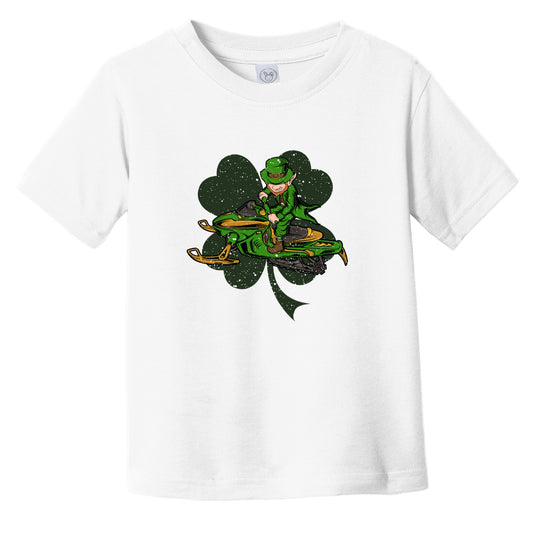 Snowmobiler Leprechaun St. Patrick's Day Snowmobiling Infant Toddler T-Shirt