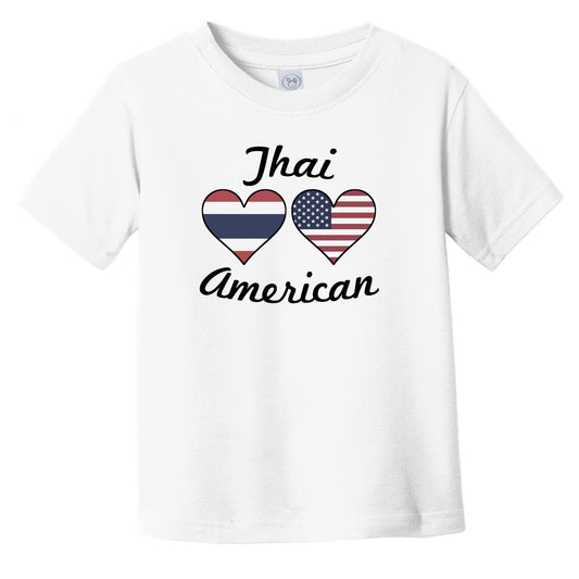 Thai American Flag Hearts Infant Toddler T-Shirt