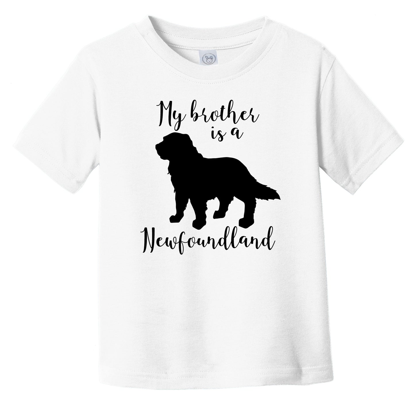 My Brother Is A Newfoundland Cute Dog Silhouette Infant Toddler T-Shirt