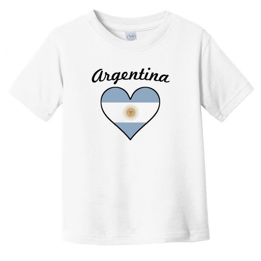 Argentinian Flag Heart Infant Toddler T-Shirt
