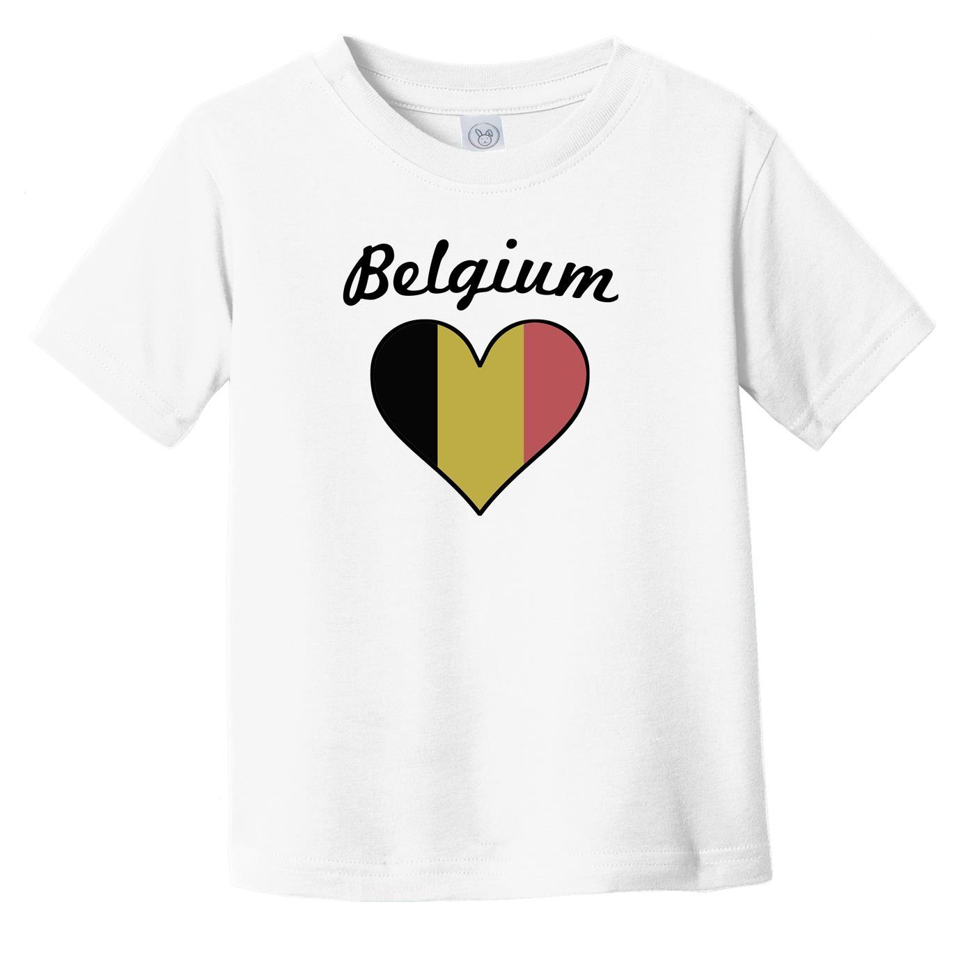 Belgian Flag Heart Infant Toddler T-Shirt