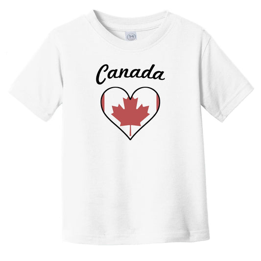 Canadian Flag Heart Infant Toddler T-Shirt