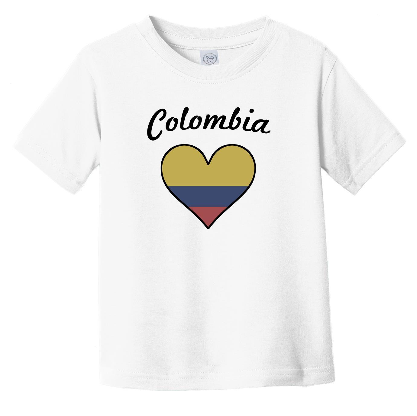 Colombian Flag Heart Infant Toddler T-Shirt