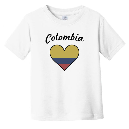 Colombian Flag Heart Infant Toddler T-Shirt