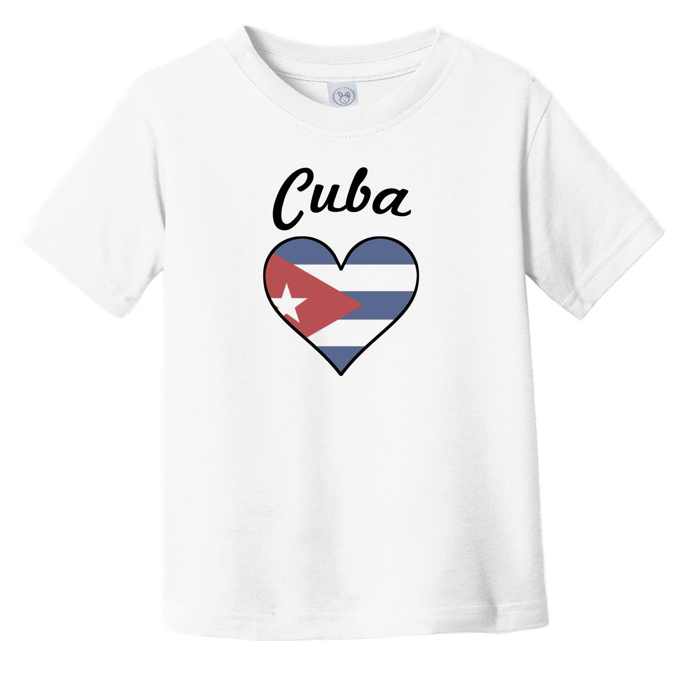 Cuban Flag Heart Infant Toddler T-Shirt