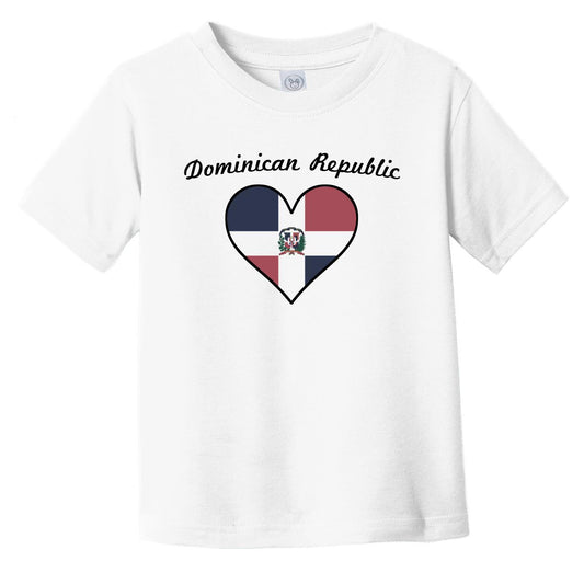 Dominican Flag Heart Infant Toddler T-Shirt