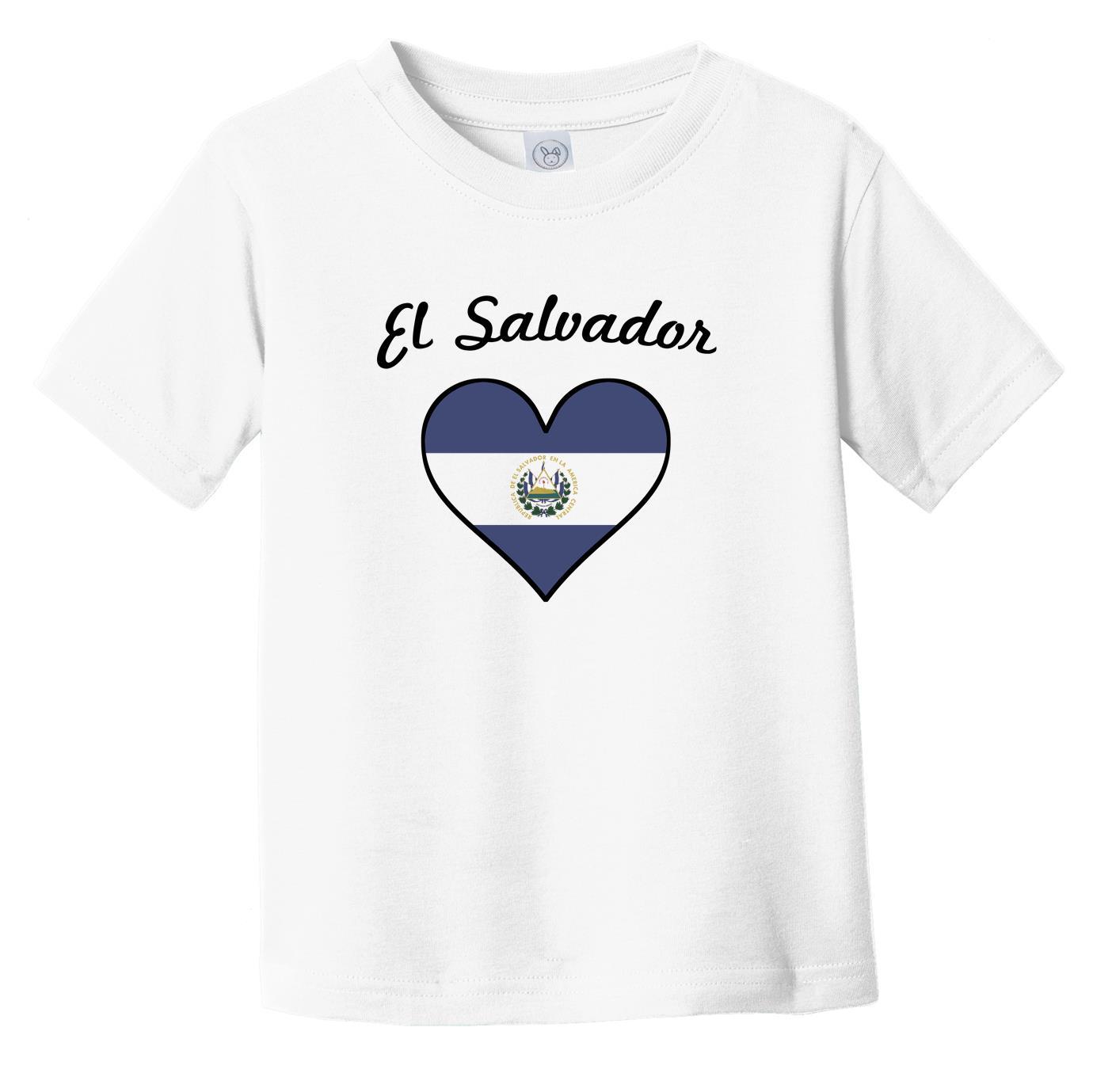 El Salvadorian Flag Heart Infant Toddler T-Shirt