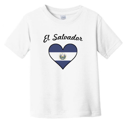 El Salvadorian Flag Heart Infant Toddler T-Shirt