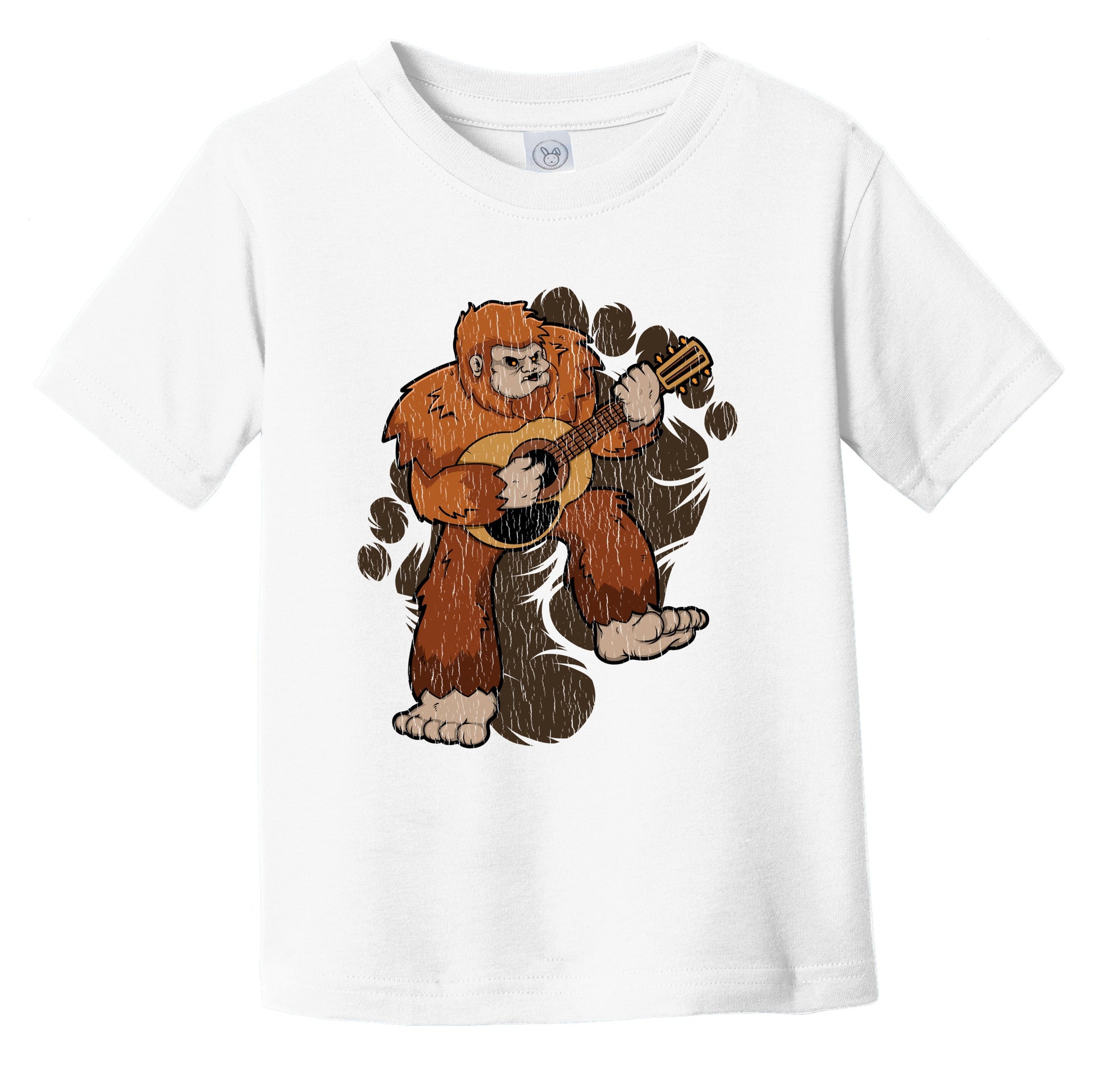 Toddler Bigfoot Guitar Shirt - Sasquatch Playing Guitar Infant Toddler T-Shirt