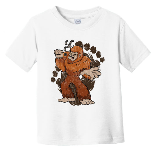 Toddler Bigfoot Karaoke Shirt - Sasquatch Singing Infant Toddler T-Shirt