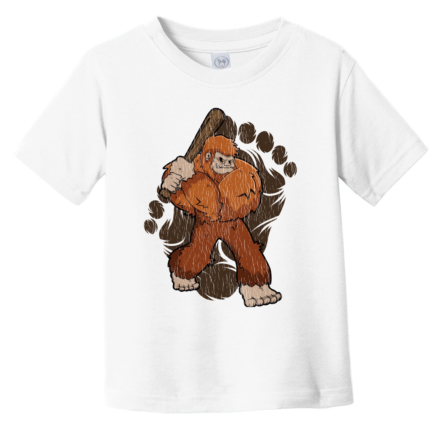 Toddler Bigfoot Baseball Shirt - Sasquatch Baseball Bat Infant Toddler T-Shirt