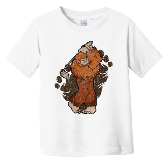 Toddler Bigfoot Golf Shirt - Sasquatch Golfing Infant Toddler T-Shirt