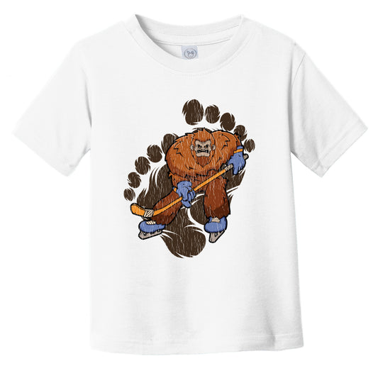 Toddler Bigfoot Hockey Shirt - Sasquatch Ice Hockey Infant Toddler T-Shirt