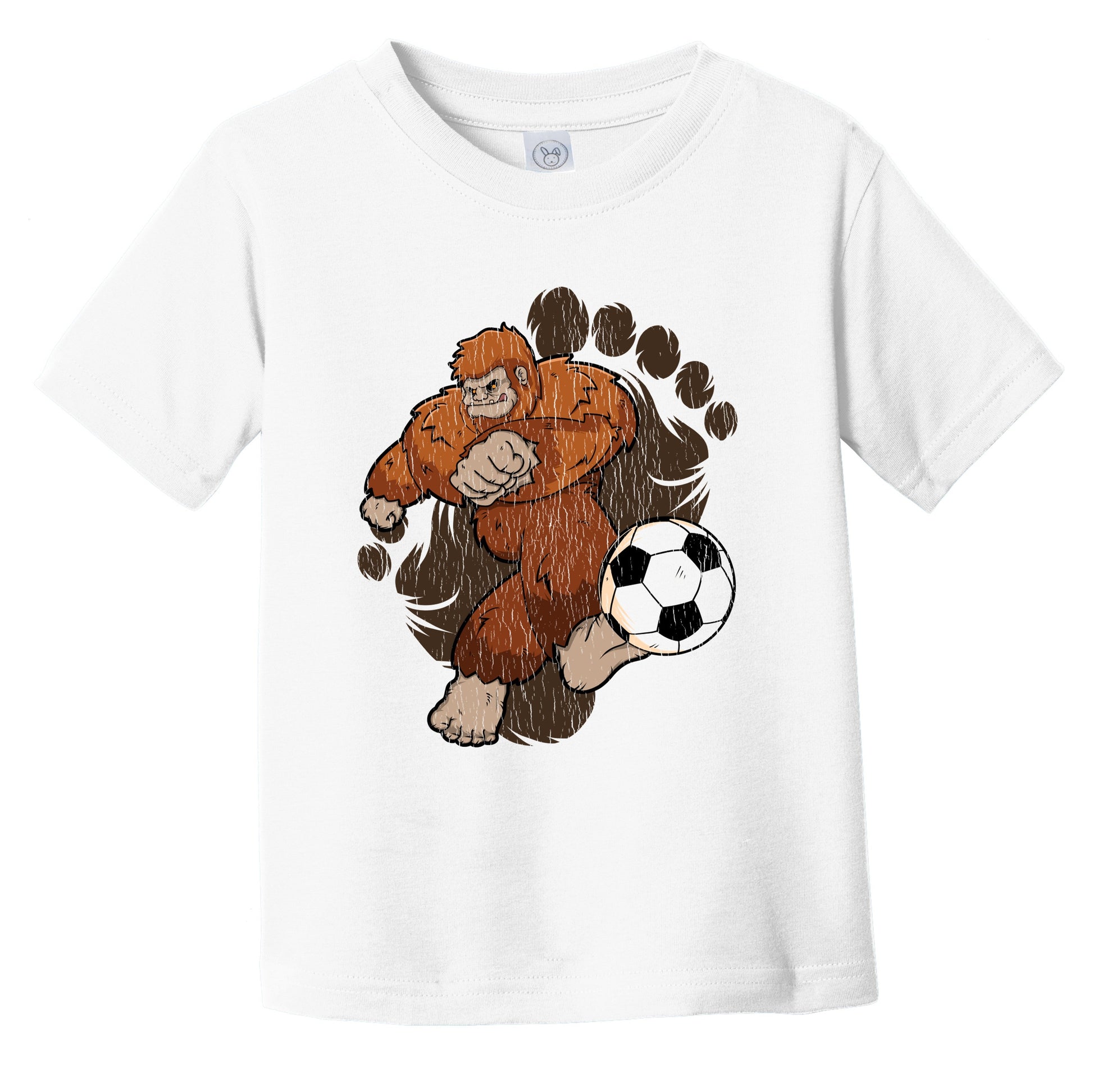 Toddler Bigfoot Soccer Shirt - Sasquatch Kicking Soccer Ball Infant Toddler T-Shirt