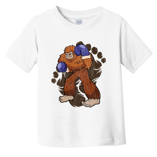 Toddler Bigfoot Boxing Shirt - Sasquatch Boxing Infant Toddler T-Shirt