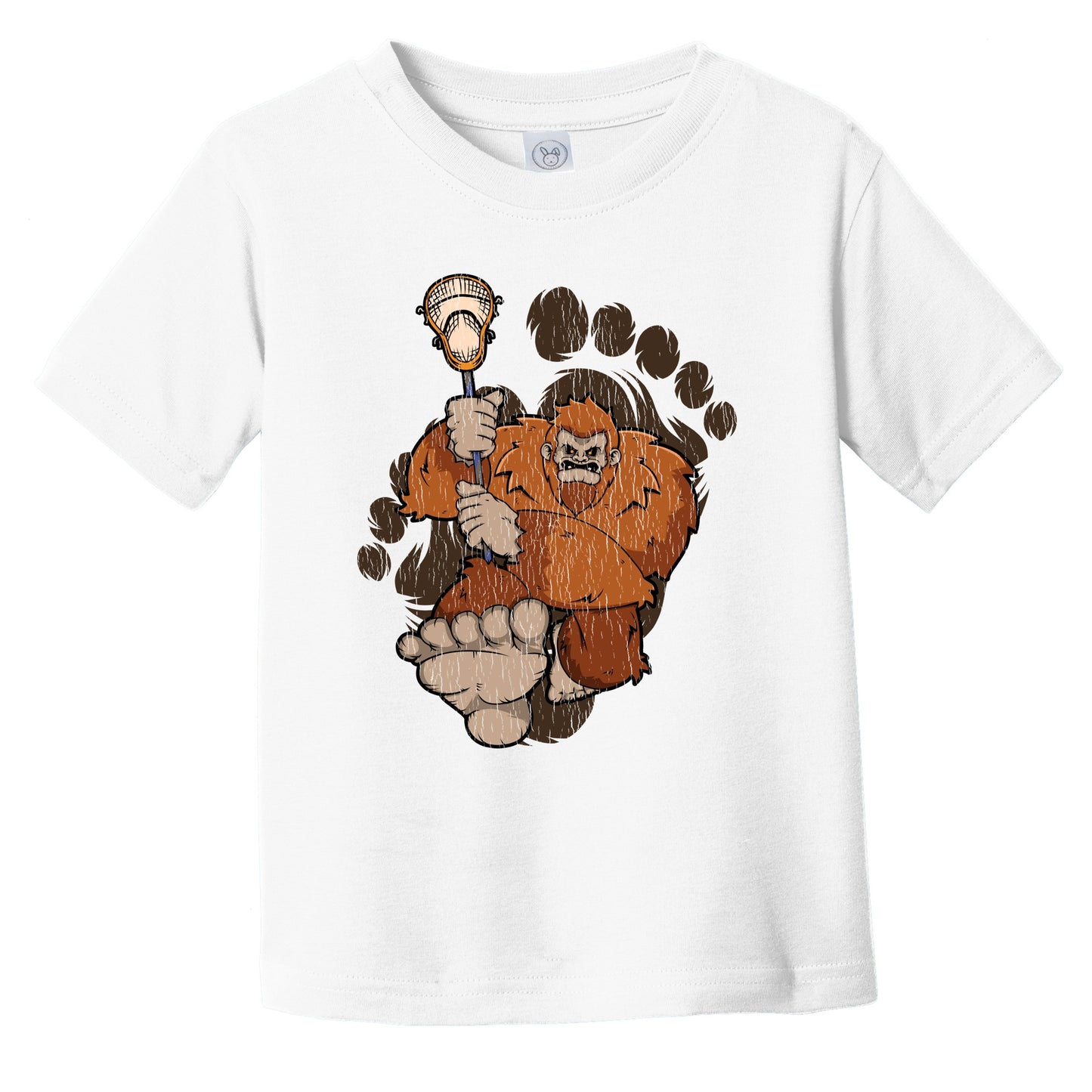 Toddler Bigfoot Lacrosse Shirt - Sasquatch Playing Lacrosse Infant Toddler T-Shirt