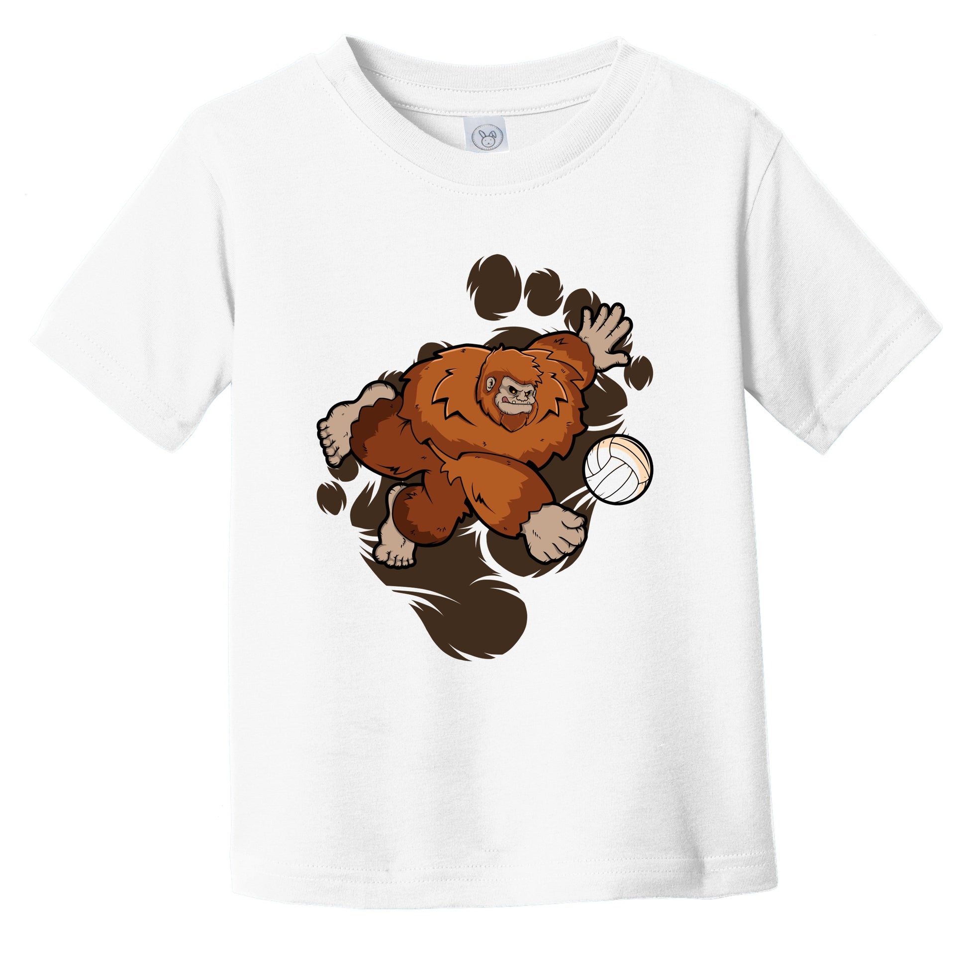 Toddler Bigfoot Volleyball Shirt - Sasquatch Volleyball Dig Infant Toddler T-Shirt
