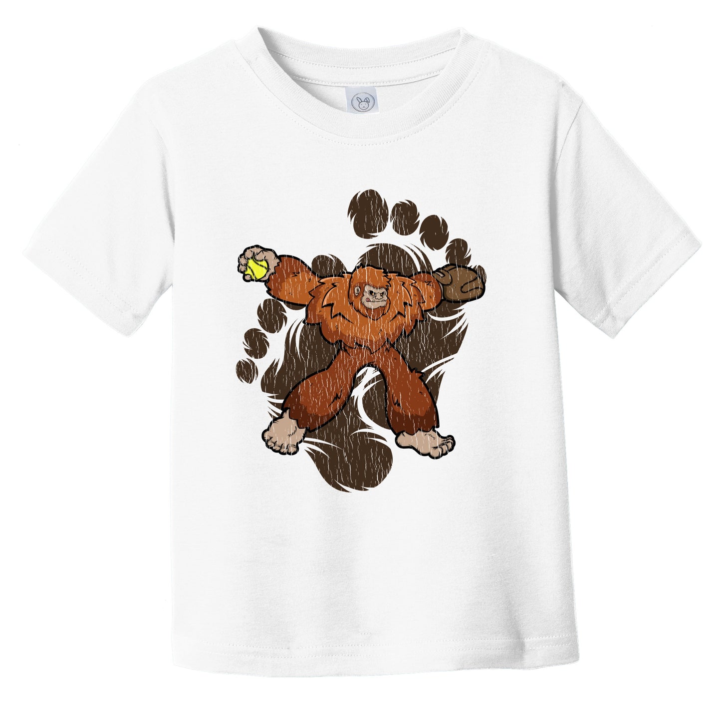Toddler Bigfoot Softball Shirt - Sasquatch Softball Pitcher Infant Toddler T-Shirt