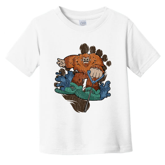Toddler Bigfoot Waterskiing Shirt - Sasquatch on Waterkis Infant Toddler T-Shirt