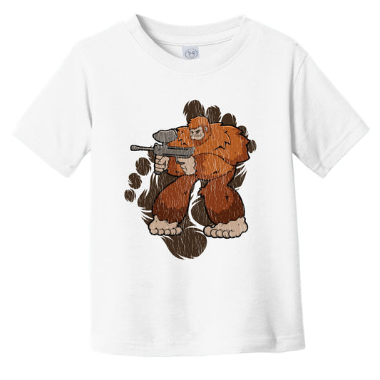 Toddler Bigfoot Paintball Shirt - Sasquatch Playing Paintball Infant Toddler T-Shirt