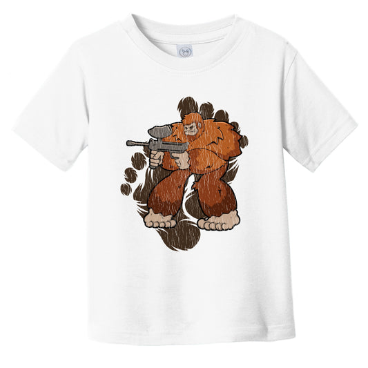 Toddler Bigfoot Paintball Shirt - Sasquatch Playing Paintball Infant Toddler T-Shirt
