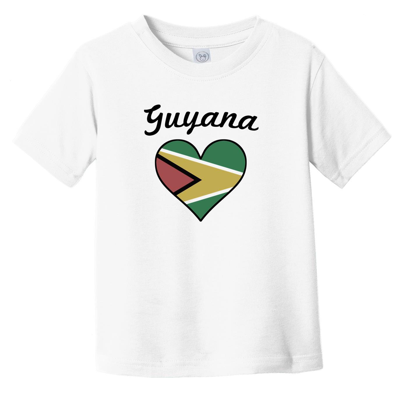 Guyanese Flag Heart Infant Toddler T-Shirt