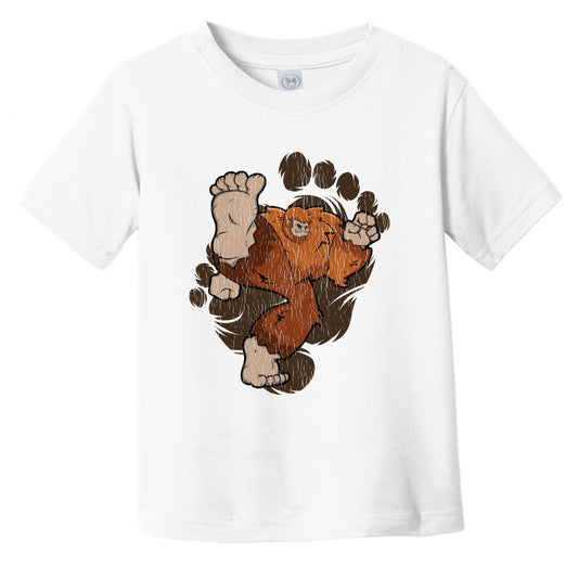 Toddler Bigfoot Karate Shirt - Sasquatch Kicking Infant Toddler T-Shirt