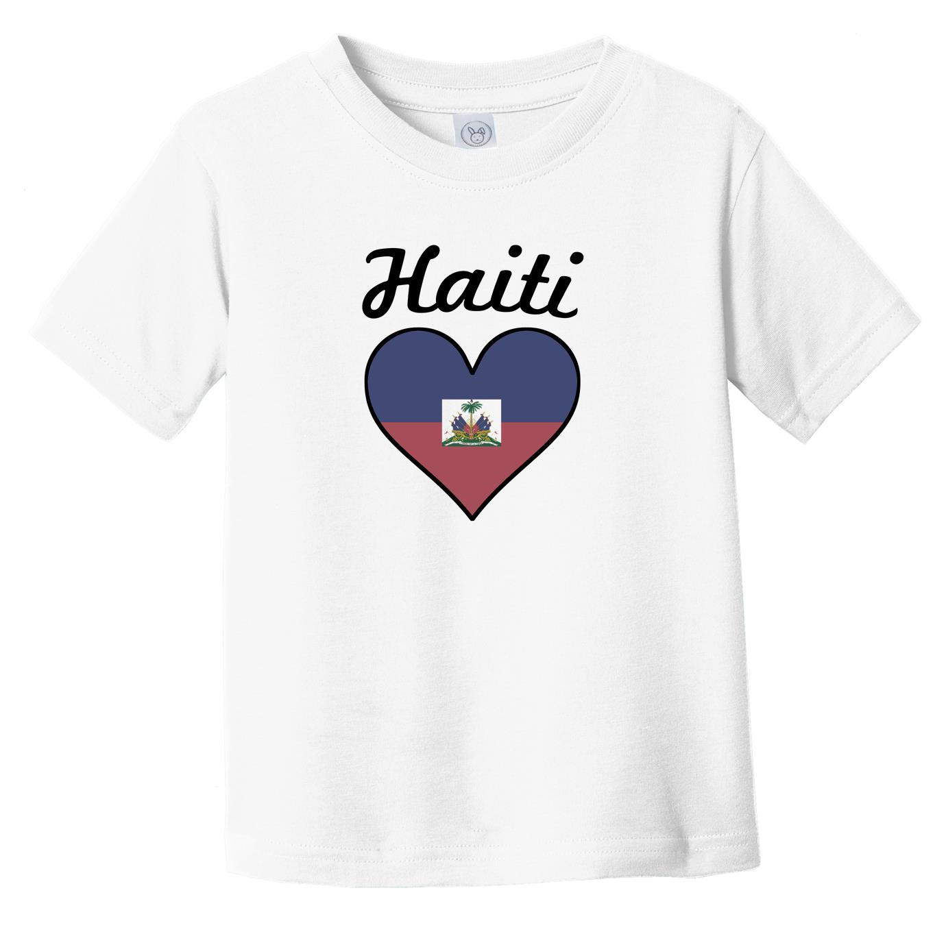 Haitian Flag Heart Infant Toddler T-Shirt