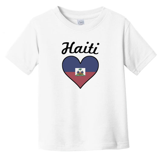 Haitian Flag Heart Infant Toddler T-Shirt