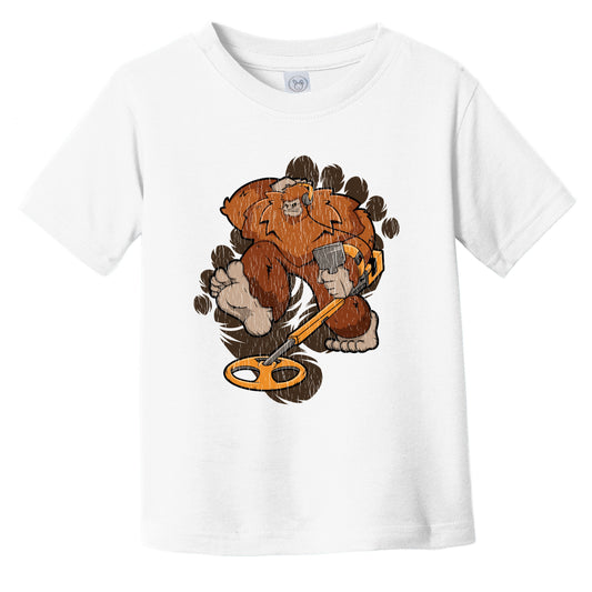 Toddler Bigfoot Metal Detector Shirt - Sasquatch Metal Detecting Infant Toddler T-Shirt