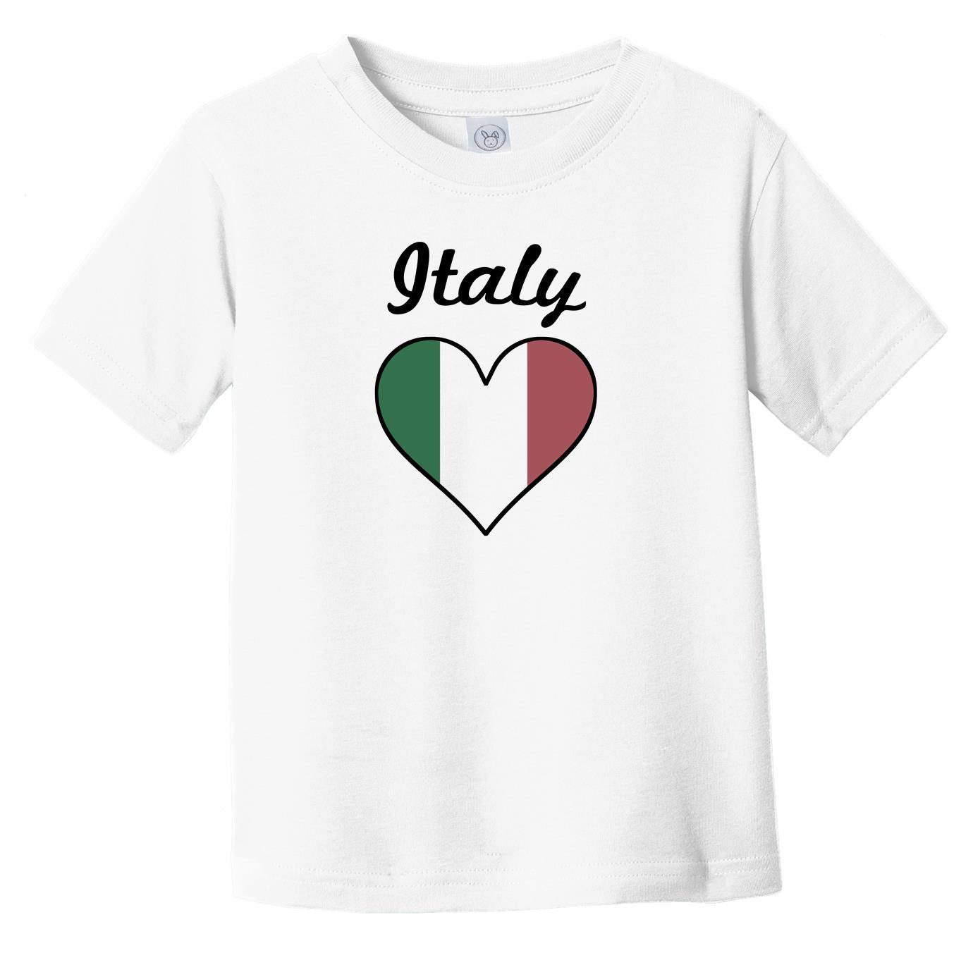 Italian Flag Heart Infant Toddler T-Shirt