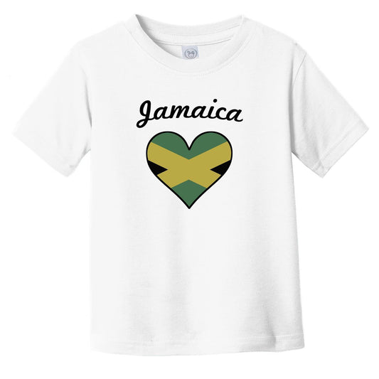 Jamaican Flag Heart Infant Toddler T-Shirt