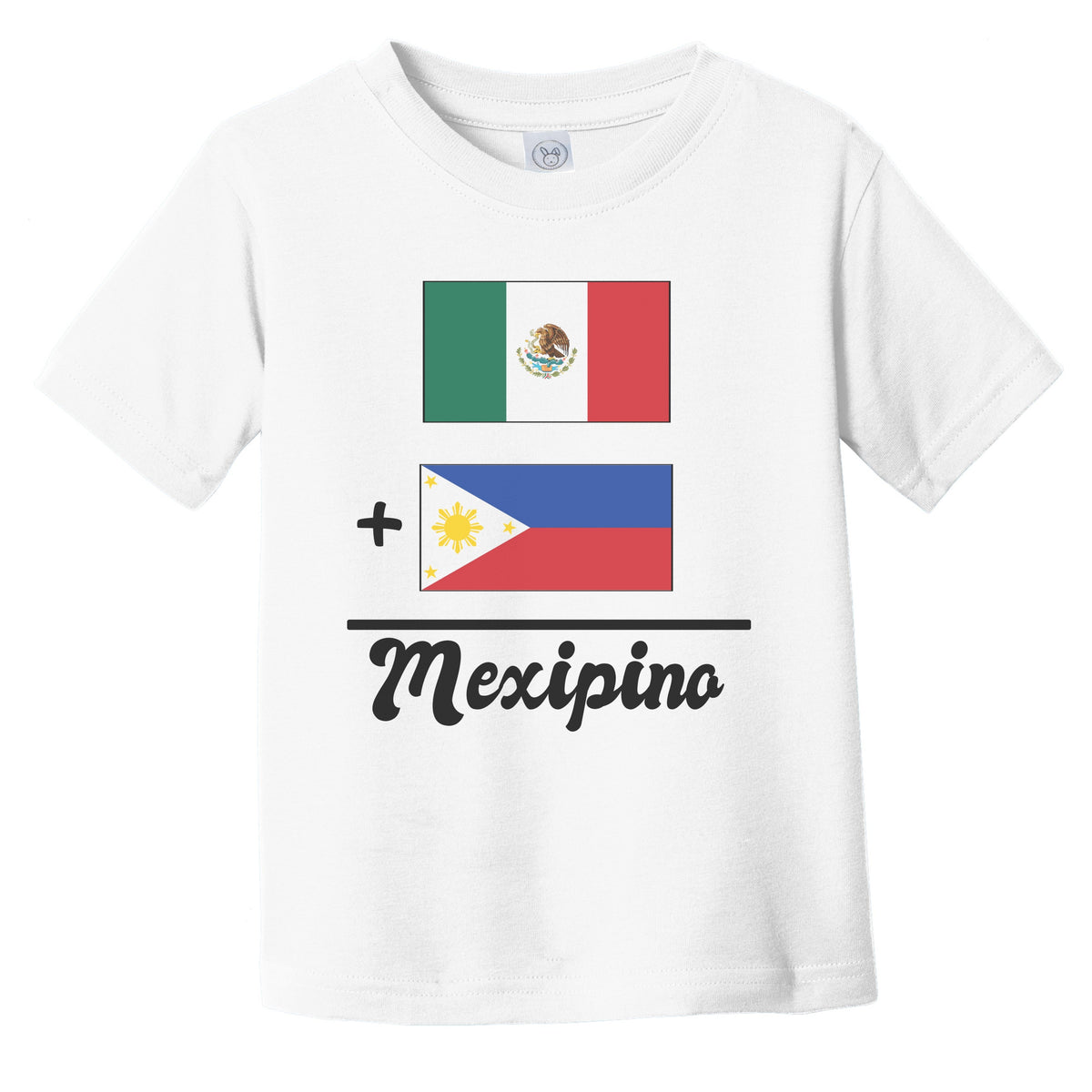 Mexico Plus Philippines Equals Mexipino Cute Mexican Filipino Flags Infant Toddler T-Shirt