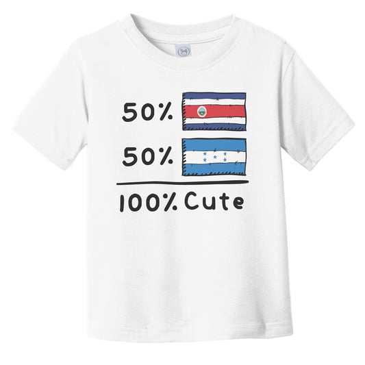 50% Costa Rican Plus 50% Honduran Equals 100% Cute Costa Rica Honduras Flags Infant Toddler T-Shirt