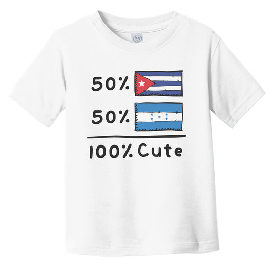 50% Cuban Plus 50% Honduran Equals 100% Cute Cuba Honduras Flags Infant Toddler T-Shirt