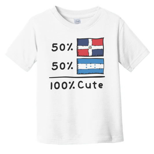 50% Dominican Plus 50% Honduran Equals 100% Cute Dominican Republic Honduras Flags Infant Toddler T-Shirt