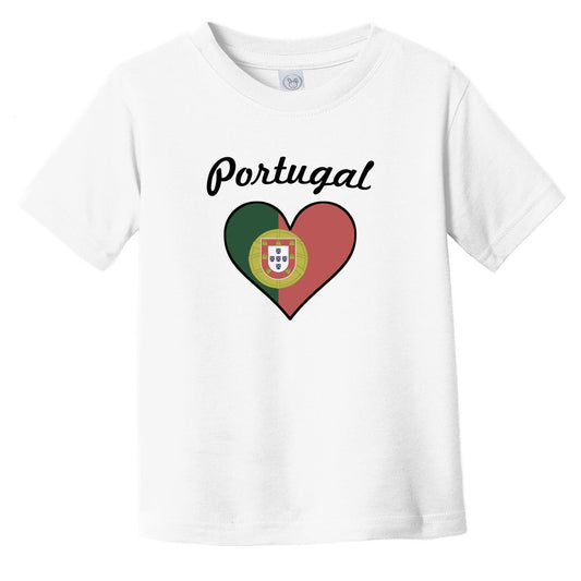 Portuguese Flag Heart Infant Toddler T-Shirt
