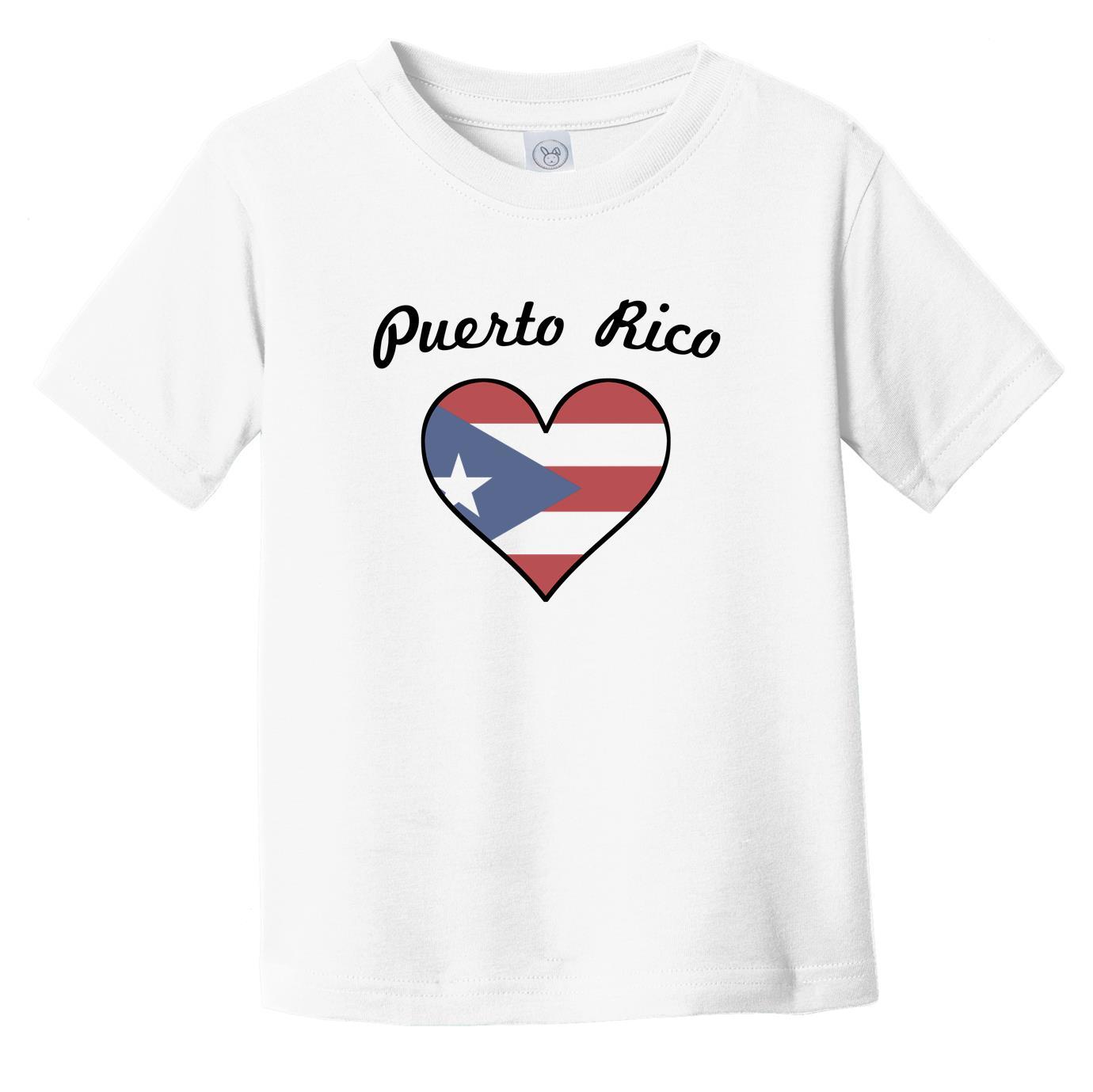 Puerto Rican Flag Heart Infant Toddler T-Shirt