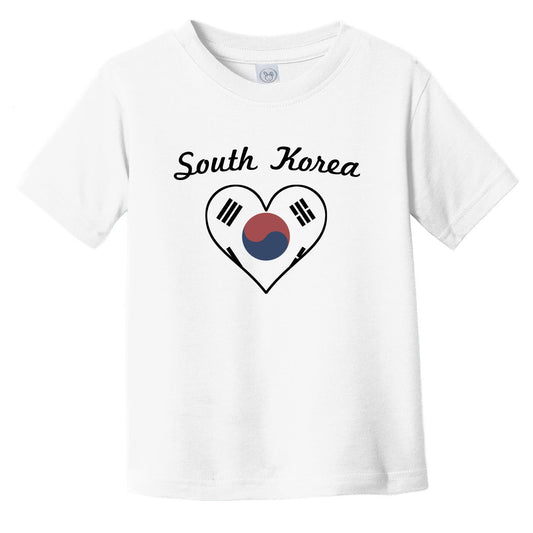 Korean Flag Heart Infant Toddler T-Shirt