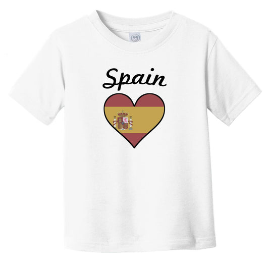 Spanish Flag Heart Infant Toddler T-Shirt