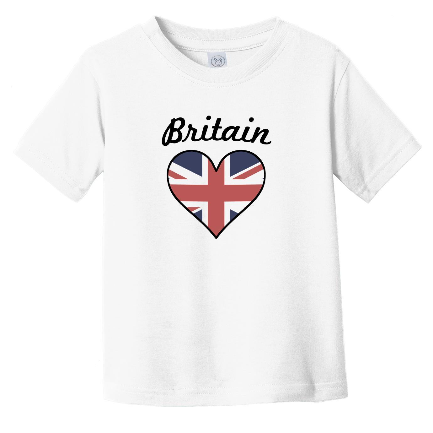 British Flag Heart Infant Toddler T-Shirt