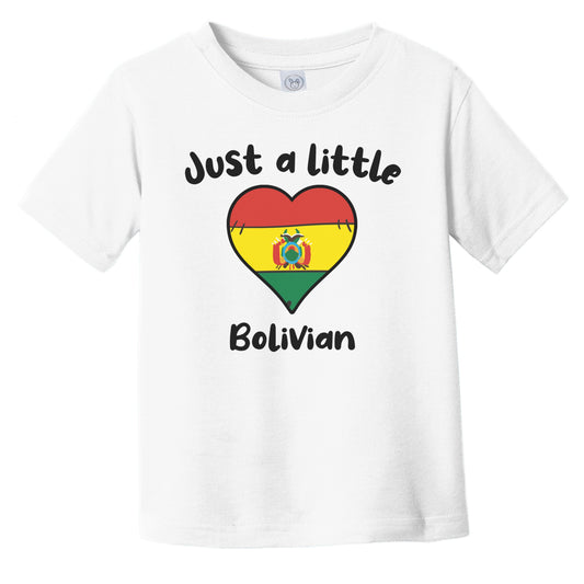 Just A Little Bolivian Cute Bolivia Flag Heart Infant Toddler T-Shirt