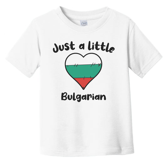 Just A Little Bulgarian Cute Bulgaria Flag Heart Infant Toddler T-Shirt