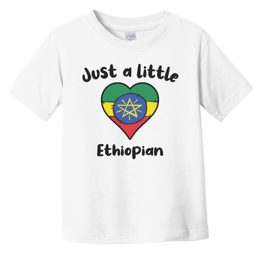 Just A Little Ethiopian Cute Ethiopia Flag Heart Infant Toddler T-Shirt