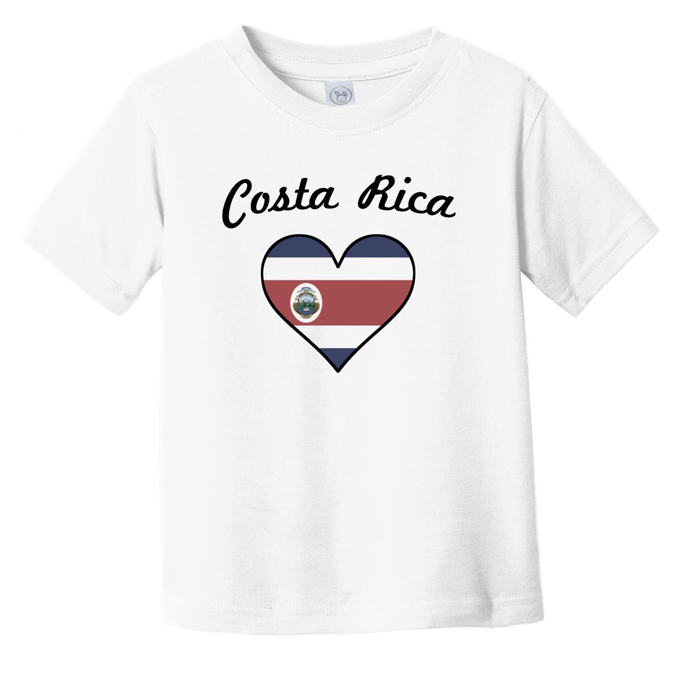 Costa Rican Flag Heart Infant Toddler T-Shirt