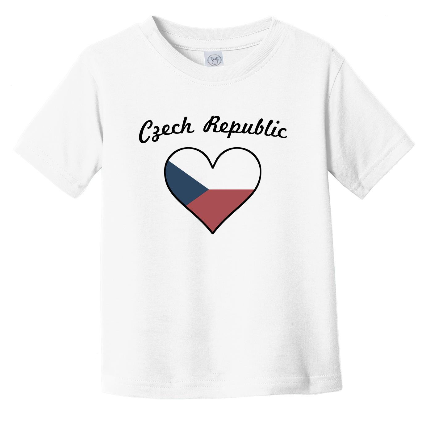 Czech Flag Heart Infant Toddler T-Shirt