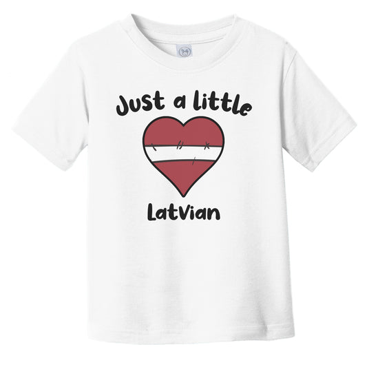 Just A Little Latvian Cute Latvia Flag Heart Infant Toddler T-Shirt