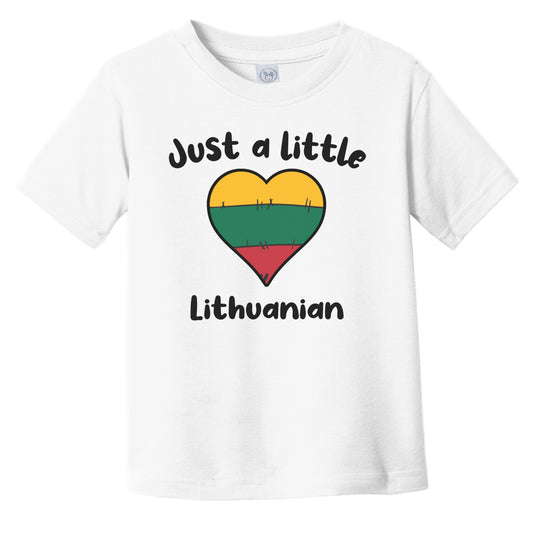 Just A Little Lithuanian Cute Lithuania Flag Heart Infant Toddler T-Shirt