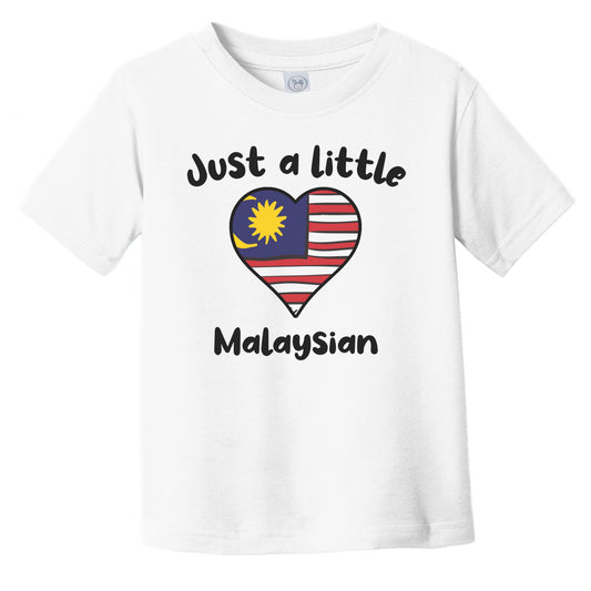 Just A Little Malaysian Cute Malaysia Flag Heart Infant Toddler T-Shirt